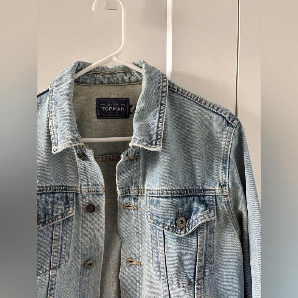 Topman Light Wash Denim Jacket - Picture 3 of 7